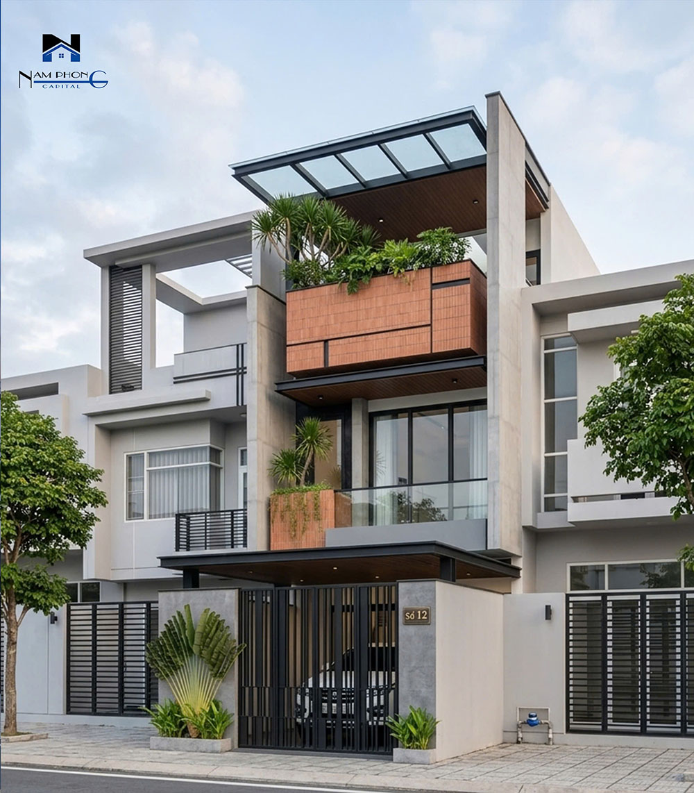 Công trình nhà phố hiện đại 3 tầng do Nam Phong Capital thiết kế