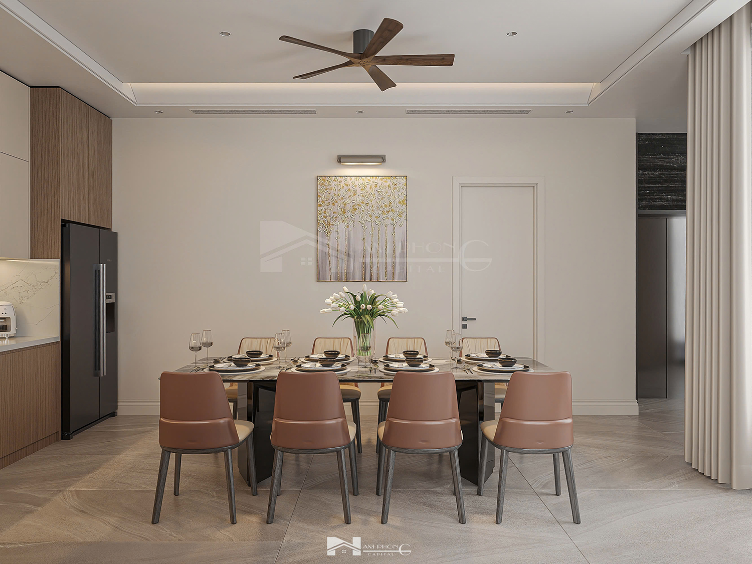 Thiết kế hiện đại của không gian bên trong Yen Khanh Villa