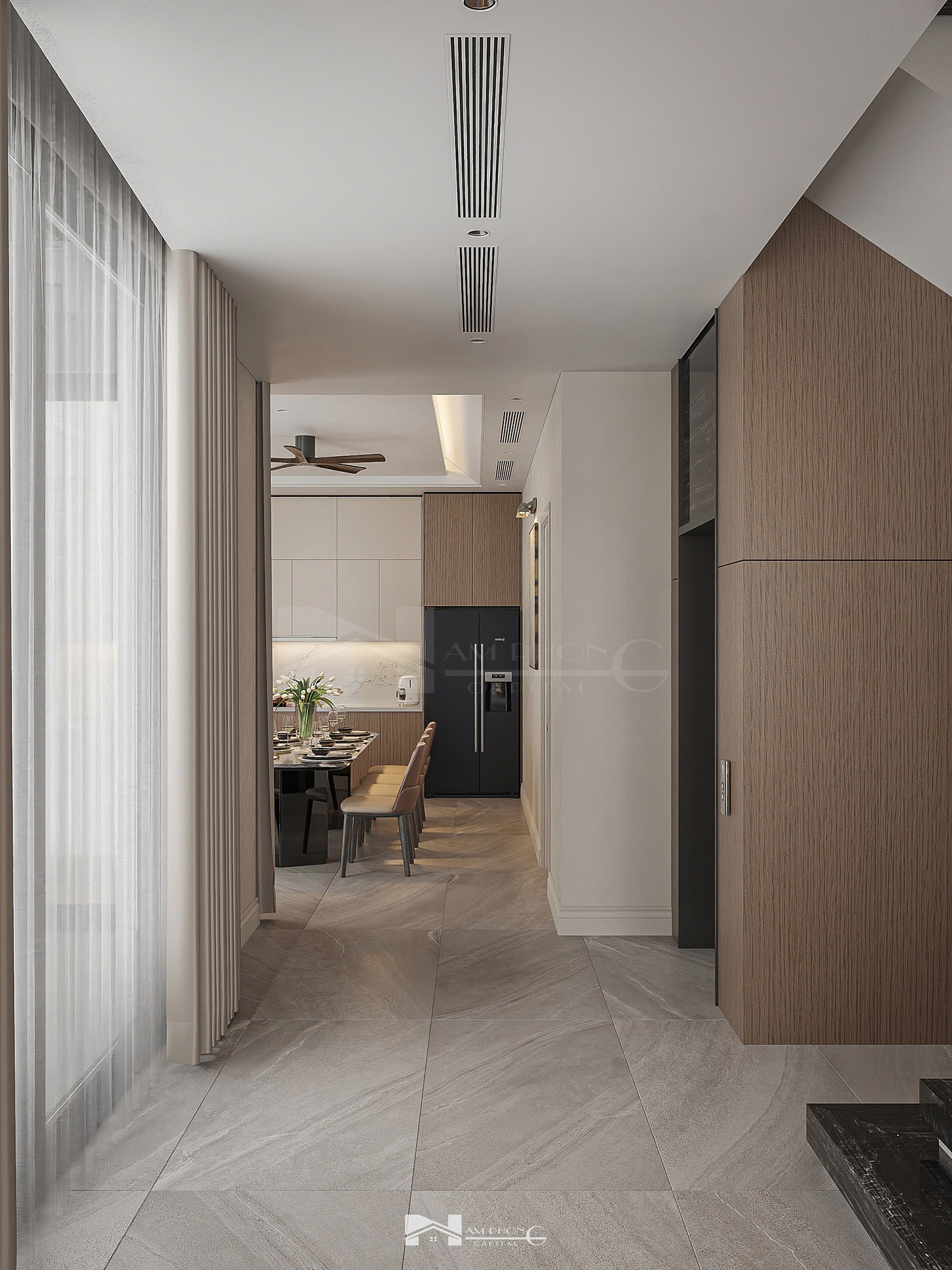Thiết kế hiện đại của không gian bên trong Yen Khanh Villa