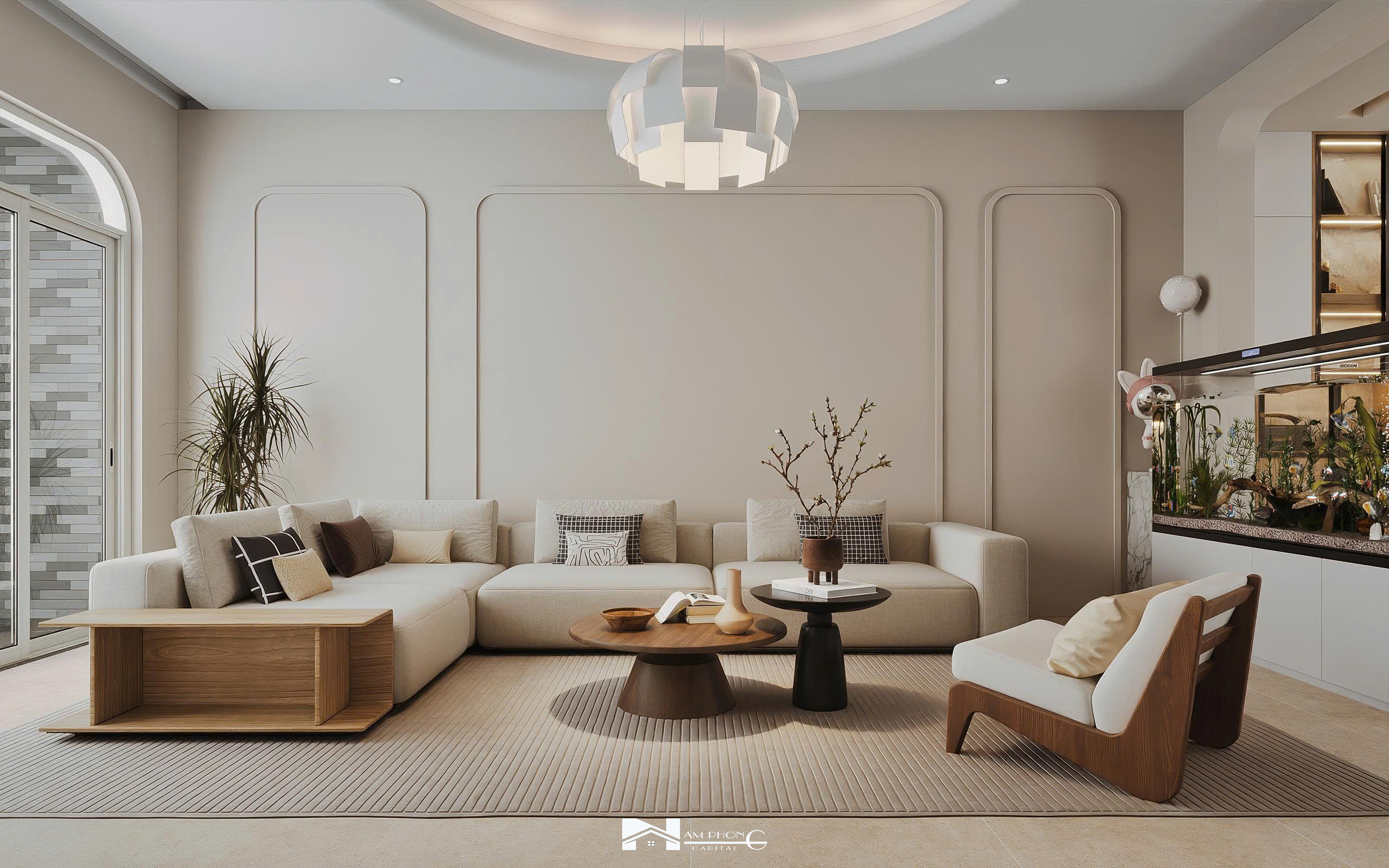 Thiết kế nội thất hiện đại tối giản